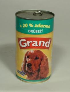 GRAND konz. pes drůbeží 850g