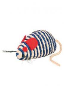 Hračka kočka Myš sisal s kuličkami 10cm TR
