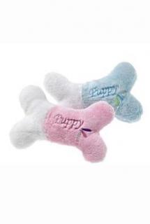 Hračka pes Kost pískací Puppy 13cm plyš KAR