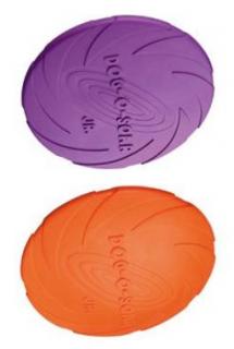 Hračka pes Létající talíř MINI Mix barev 15cm TR