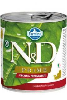 N&amp;D DOG PRIME Puppy Chicken &amp; Pomegranate 285g (rabat 1+1 konzerva zdarma (Platnost do 31.12.2023))