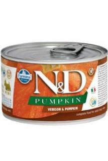 N&amp;D DOG PUMPKIN Adult Venison &amp; Pumpkin Mini 140g (rabat 1+1 konzerva zdarma (Platnost do 31.12.2023))