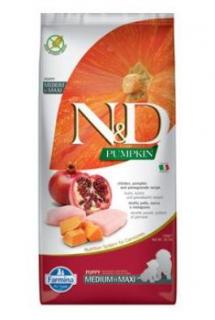 N&amp;D Pumpkin DOG Puppy M/L Chicken &amp; Pomegranate 12kg