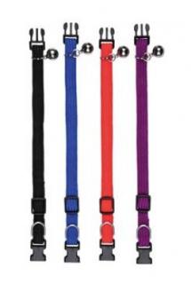 Obojek kočka nylon s rolničkou nastavitelný 32cm mixTR