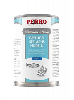 PERRO Premium Menue Treska tmavá, drůbež a nudle 820g