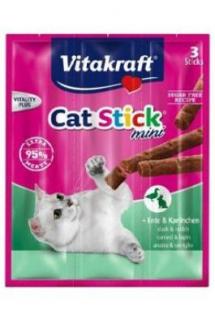Vitakraft Cat pochoutka Stick mini  Rabb.+Duck. 3x6g (+1ks zdarma (do vyprodání))