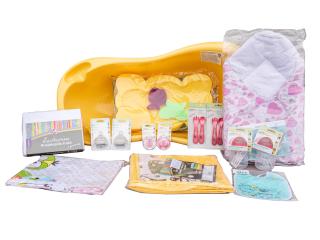 COSING Startovací sada pro novorozence 16-dílná - žlutooranžová