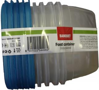 Dózy Banquet ACASSA 0,55 l, 5 ks, modrá