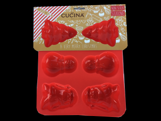 LA CUCINA Silikonová forma na pečení 6 formiček 26x30cm Barvy: červená