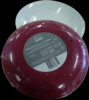 Mělký talíř z tvrdého plastu 20cm 4ks Barvy: červená
