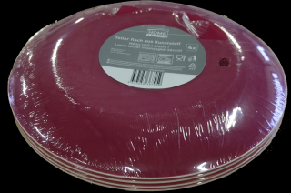 Mělký talíř z tvrdého plastu 25cm 4ks Barvy: červená