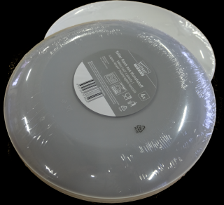 Mělký talíř z tvrdého plastu 25cm 4ks Barvy: šedá