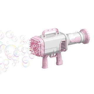 Bublinkovací kulomet pro děti 25 bublin - Bubble Gun Barva: Růžová