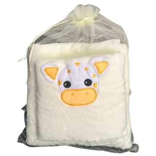 Dárková sada heboučkých fleece přikrývek Kravička Barva: Béžová