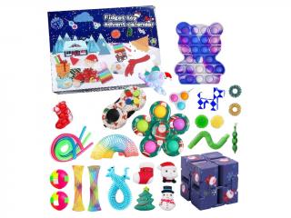 Dětský Fidget Toy adventní kalendář s antistresovými hračky