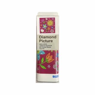 Diamantové malování 20 x 20 cm - Diamond Art 5D Varianta: Červený obraz s kytičkami