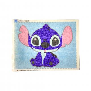 Diamantové malování s rámečkem Varianta: Stitch