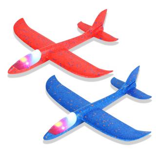 Házející a svítící pěnové letadlo Barva: Modrá