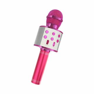 Karaoke bluetooth mikrofon WS-858 Barva: Tmavě růžová