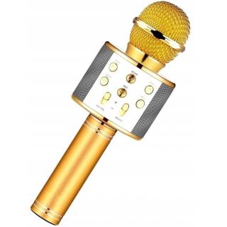 Karaoke bluetooth mikrofon WS-858 Barva: Zlatá