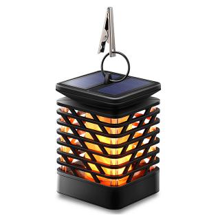 LED závěsná solární lampa s imitací ohně
