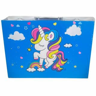 Malířská sada malování v kufříku Unicorn - 145ks Barva: Modrá