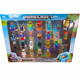 Minecraft figurky se zbraněmi 24ks Barva: Modrá