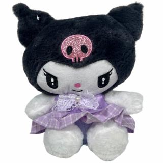 Plyšová hračka Hello Kitty - Kuromi v šatičkách fialová/růžová Varianta: Kuromi s fialovými šaty 22 cm
