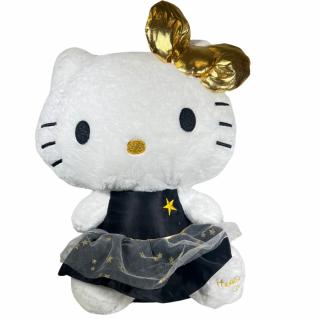 Plyšová hračka Hello Kitty s černými šaty a zlatou mašli Varianta: Hello Kitty 45 cm