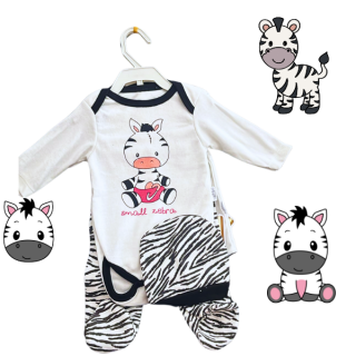 Sada Oblečení ZEBRA pro miminko 56-62cm