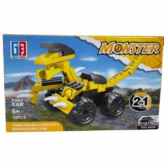 Stavebnice 2v1 auto-robot Barva: Žlutá