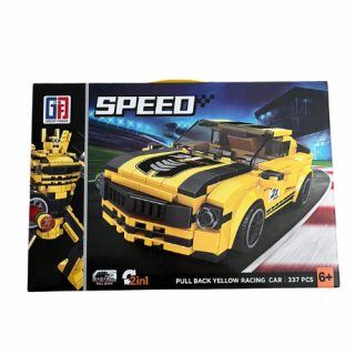 Stavebnice 2v1 Auto Robot žlutá