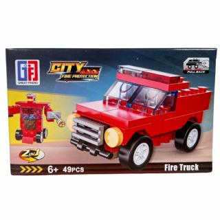 Stavebnice hasičský vůz 50 dílků Varianta: Fire truck