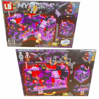 Stavebnice Minecraft s led světýlky Barva: Fialová
