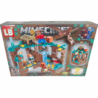 Stavebnice Minecraft s led světýlky Barva: Hnědá