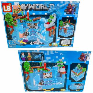 Stavebnice Minecraft s led světýlky Barva: Modrá