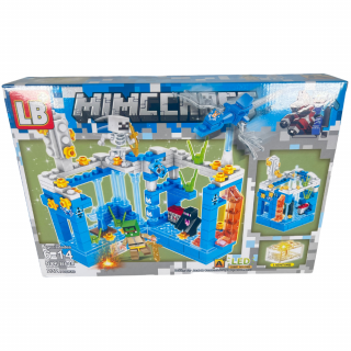 Stavebnice Minecraft s led světýlky Barva: Modro-Bílá