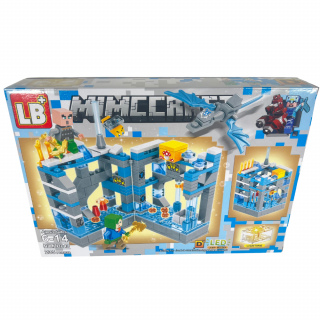 Stavebnice Minecraft s led světýlky Barva: Šedá