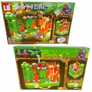 Stavebnice Minecraft s led světýlky Barva: Zelená