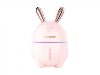 Ultrazvukový Rabbit aroma difuzér s LED osvětlením Barva: Růžová