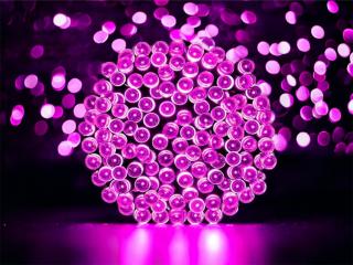 Vánoční 300 LED osvětlení - 24 metrů, 6 barev Barva: Růžová