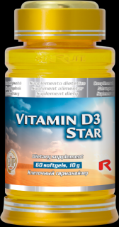 Starlife Vitamin D3 Star 60 kapslí