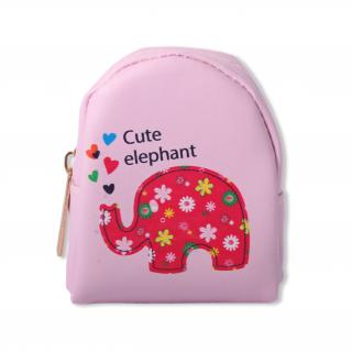 Dětská peněženka se slonem růžová