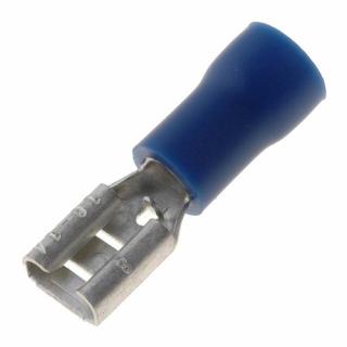 Faston 4,8x0,5mm zásuvka límec modrý