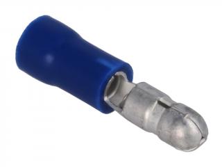 Faston 4mm kolík límec modrý