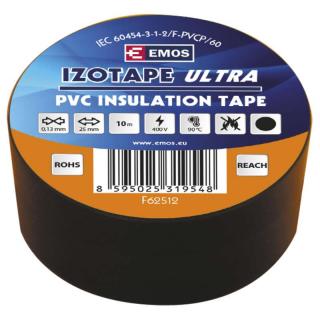 Izolační páska PVC 25mm/10m černá
