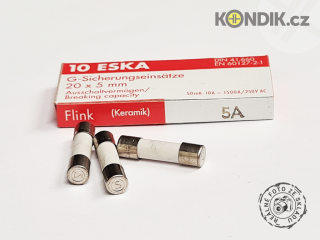 Pojistka 5x20mm rychlá 520.500, Proud: 1,25A