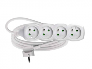 Prodlužovací kabel EMOS bílý Počet: 4 zásuvky, Délka: 1,5m