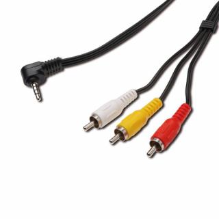 Redukční kabel JACK 3,5mm 4pin - 3x CINCH M/M 1,5m
