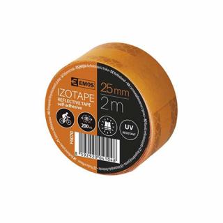 Reflexní páska 25mm oranžová 2m
